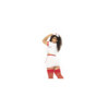 Costume infirmière 3 pièces grande taille, top avec zip fonctionnel, jupe et serre tête 